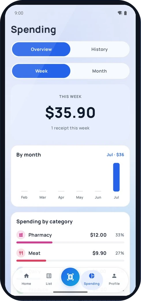 Spending analytics